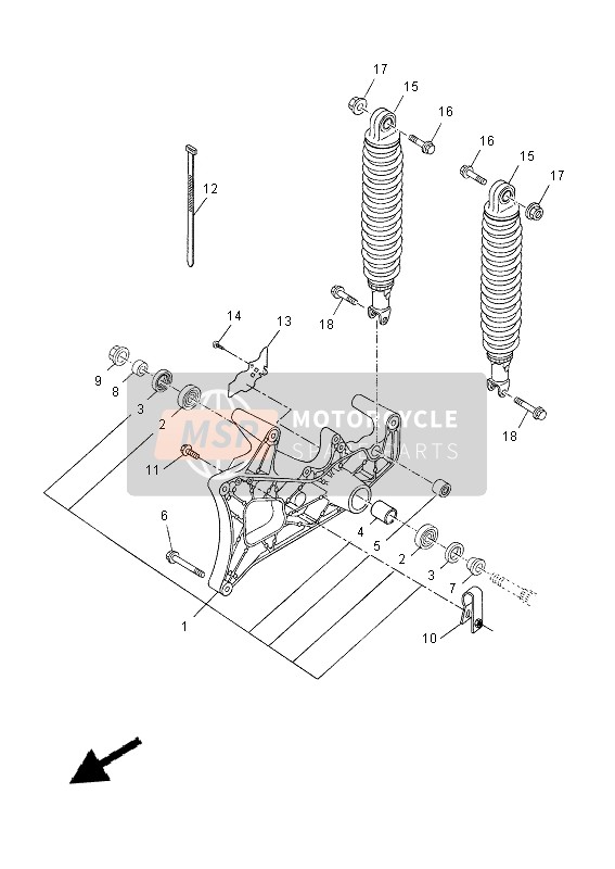 Bras arrière & Suspension